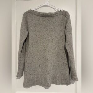 Ann Taylor Boat Neck Speckled Gray Women's Sweater